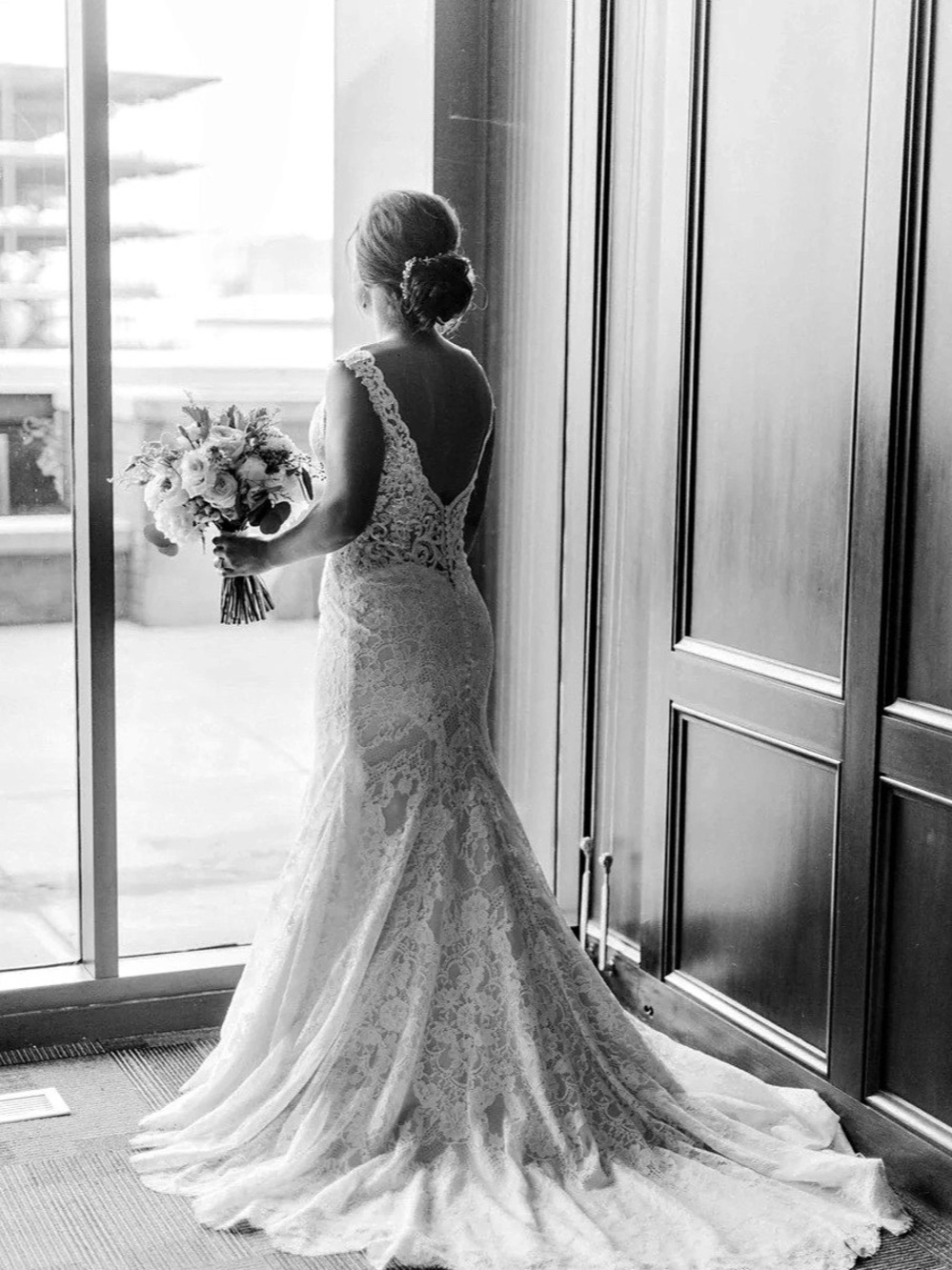 Allure Bridals 9412 Lace Mermaid Wedding Dress Size 12 fits 4/6 ? Hand Altered